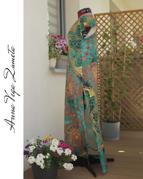 Sukienka maxi wzór orientalny - #0055 © Atelier by Anna Vega Zumeta