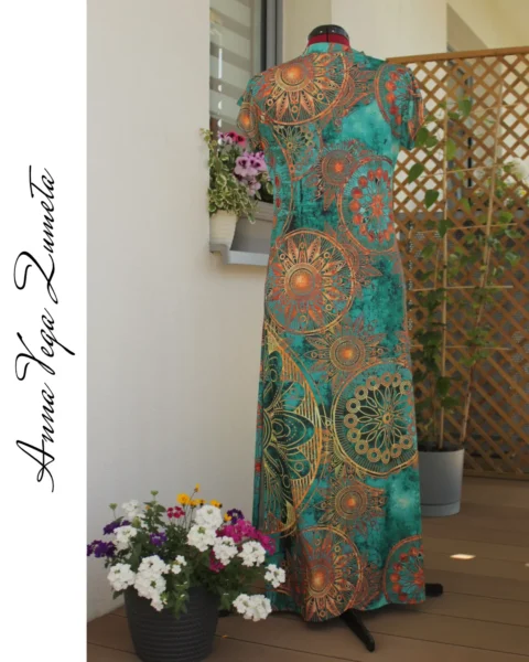 Sukienka maxi wzór orientalny - #0055 © Atelier by Anna Vega Zumeta