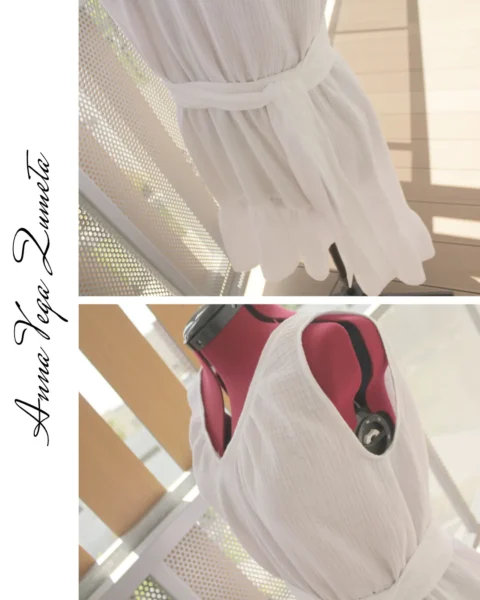 Sukienka z białego muślinu - #0059 © Atelier by Anna Vega Zumeta